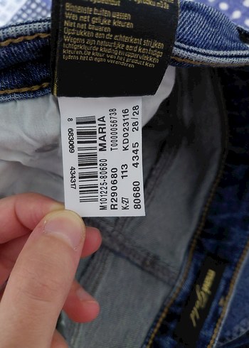 28 Beden mavi Renk Kadın Mavi MARIA Mid-Rise, Flare Jean