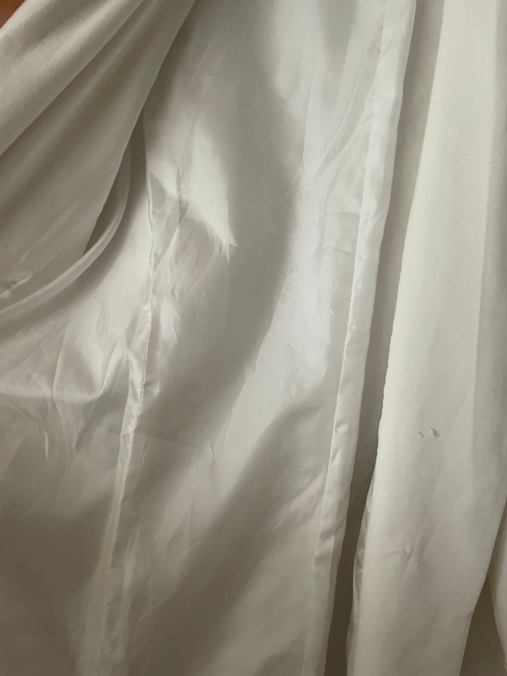 Düğmeli Beyaz Midi Kadın Ceket - Görsel 5