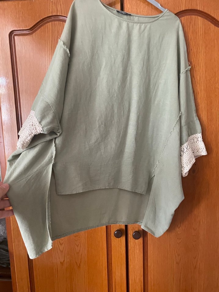 Bohem Tarz Uzun Kollu Krem Kadın Bluz - Görsel 2