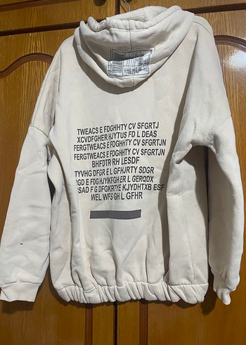 Gri Kapüşonlu Salaş Sweatshirt - Görsel 2