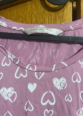 Lohusa Elbisesi Pembe Kalpli Midi Kısa Kollu Rahat Pijama Elbise - Görsel 2