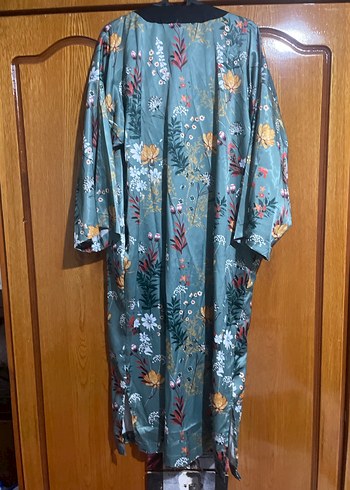 Bohem Su Yeşili  Uzun Kadın Kimono - Görsel 2