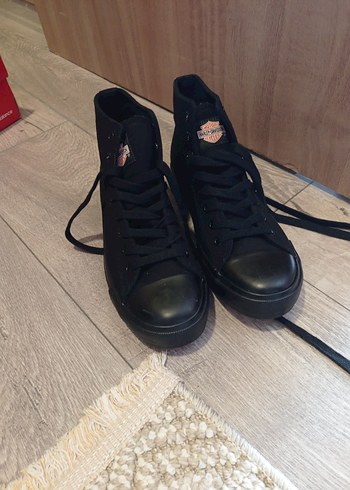 Harley Davidson Siyah Harley Davidson Bilekli Sneaker