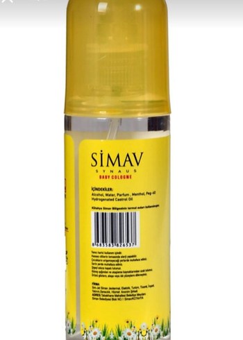  Simav termal sulu bebek kolonyası 150 ml