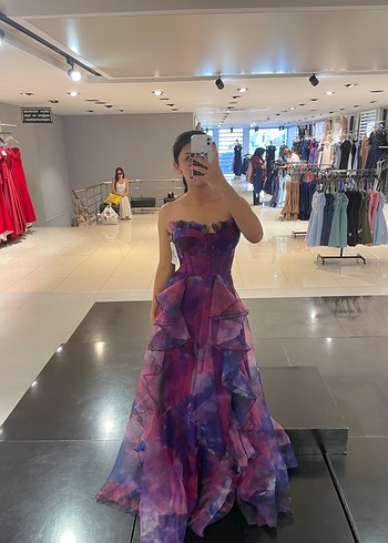 Straplez Uzun Elbise - Görsel 2