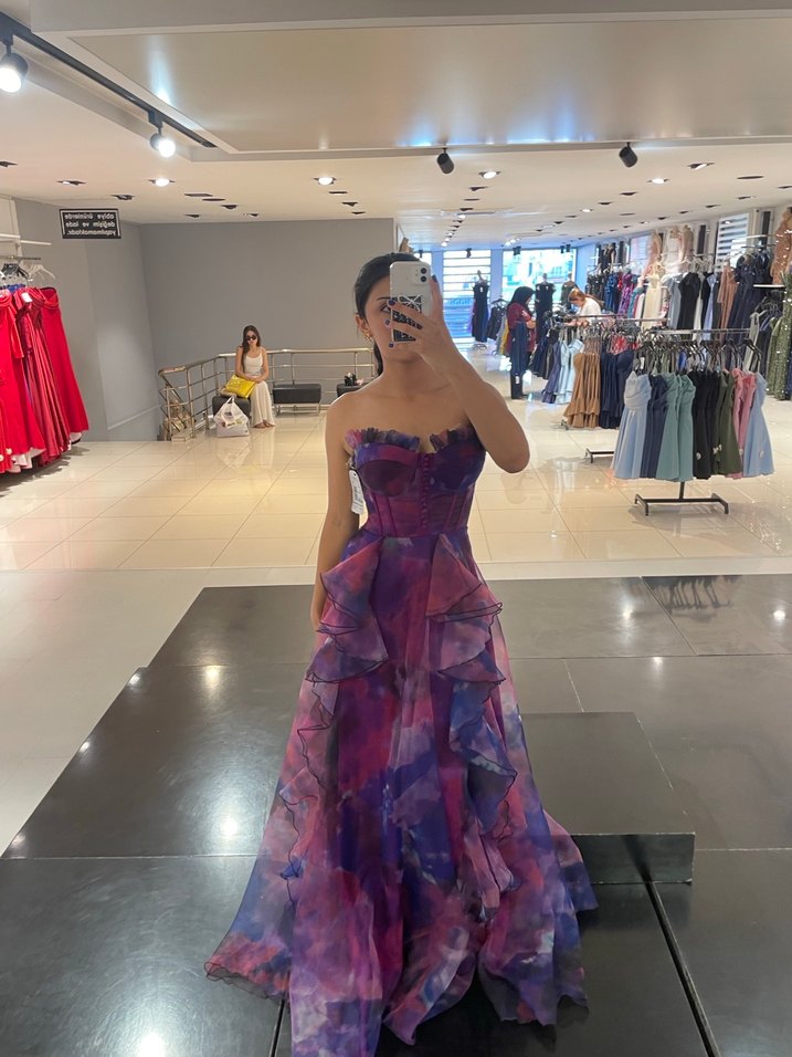 Straplez Uzun Elbise - Görsel 2