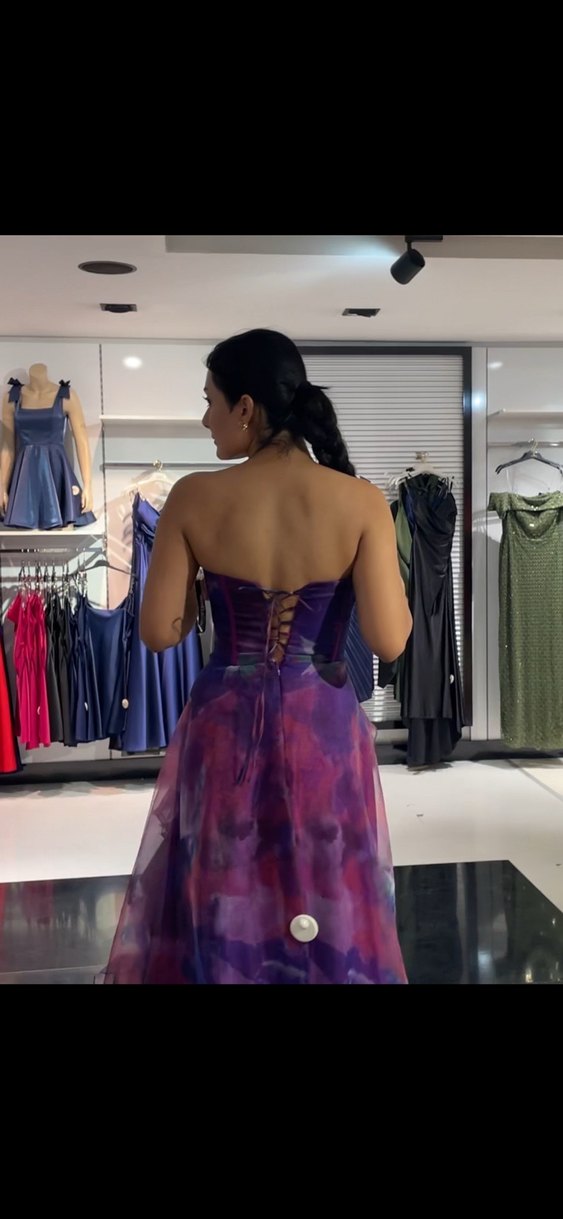 Straplez Uzun Elbise - Görsel 4