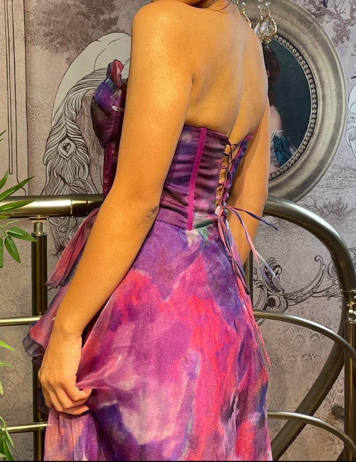 Straplez Uzun Elbise - Görsel 3