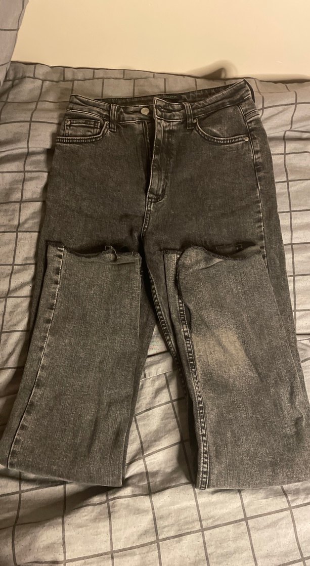 Gri Kadın Denim Dar Kesim Jean - Görsel 3