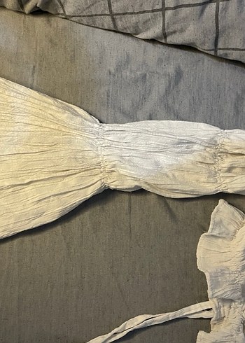 Drapeli Beyaz Bohem Bluz - Görsel 3