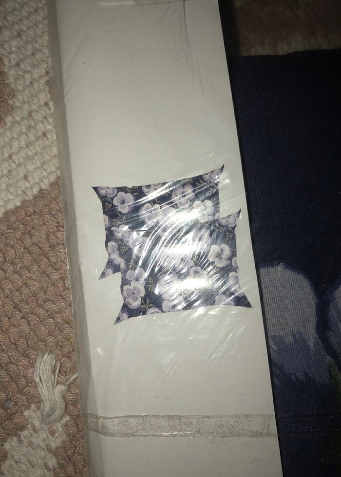 English home lacivert çiçekli yastık kılıfı - Görsel 4