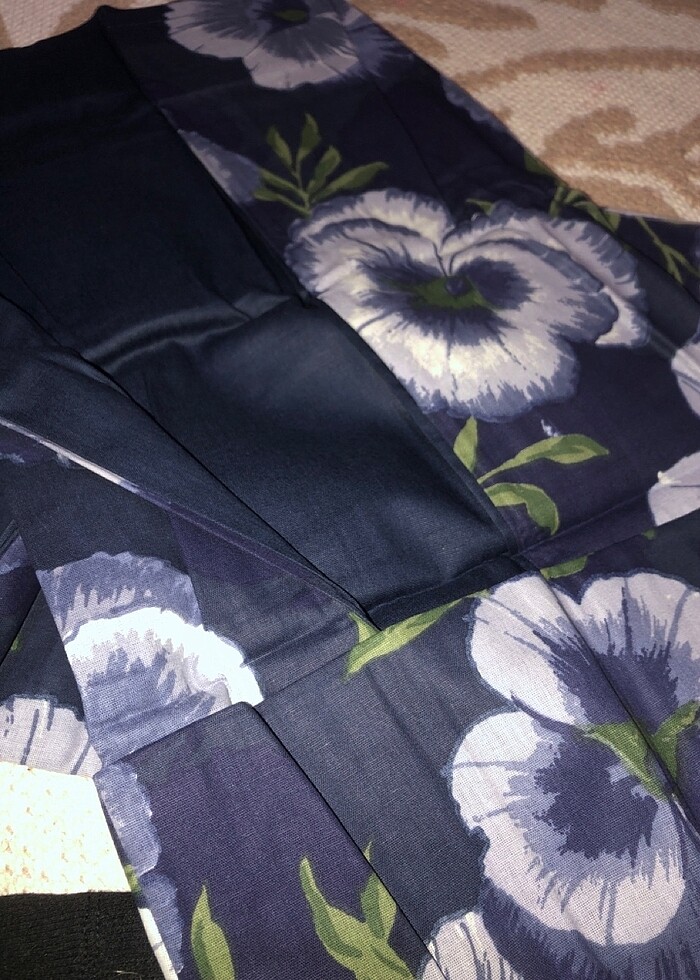 English home lacivert çiçekli yastık kılıfı - Görsel 5