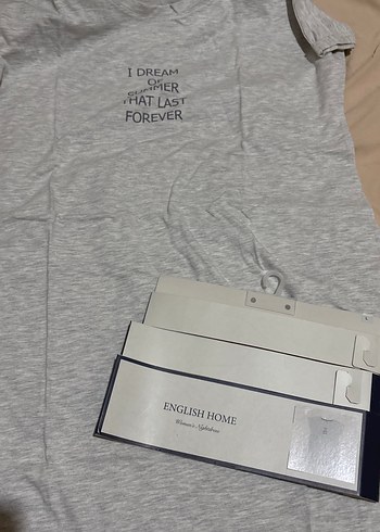 Gri kısa Kollu Pamuklu Kadın Tişört - Görsel 5