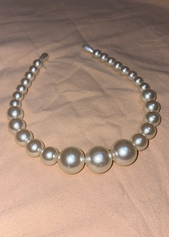 İnci Boncuklu Bej Saç Aksesuarı - Görsel 3