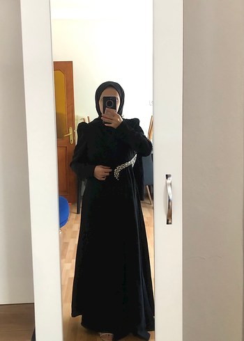 40 Beden Uzun Siyah Gotik Kadın Elbise