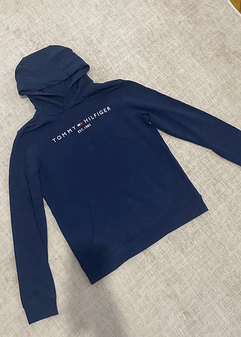 Tommy Hilfiger Lacivert Kapüşonlu Sweatshirt