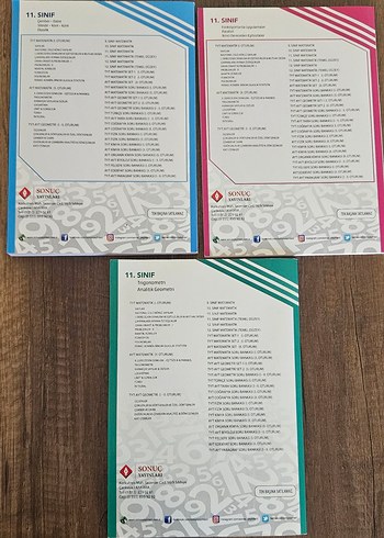 11. Sınıf Matematik Kazanım Kitapları Seti