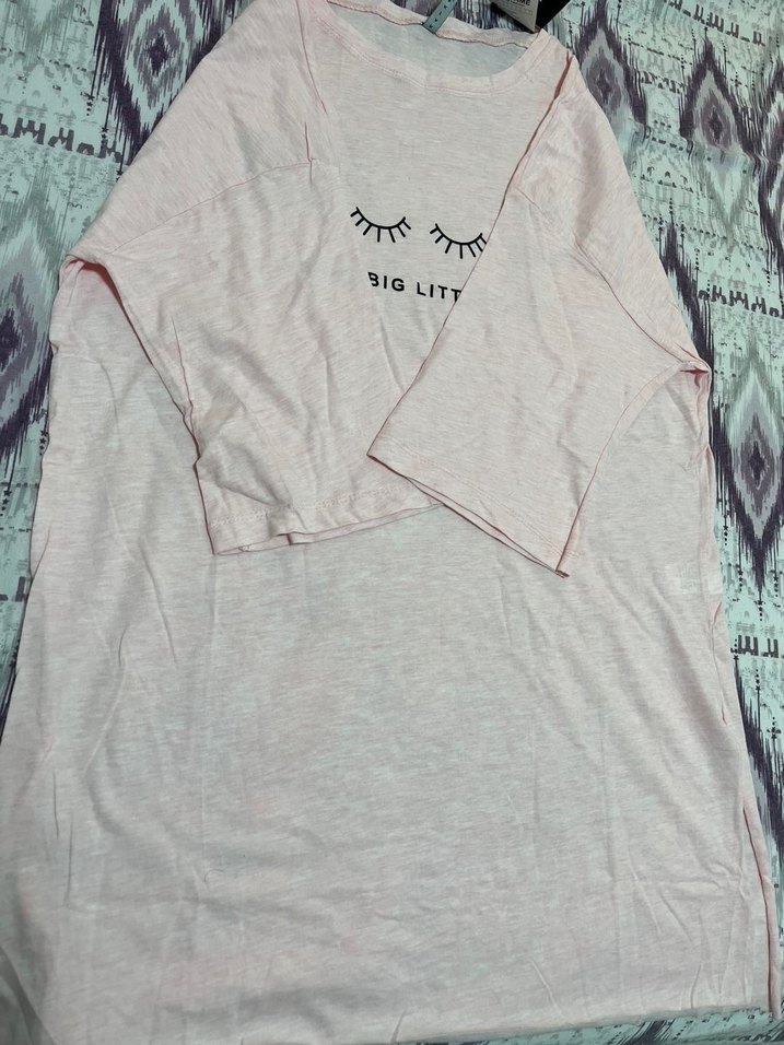 Pembe Pamuklu Kısa Kollu Tişört - Görsel 5