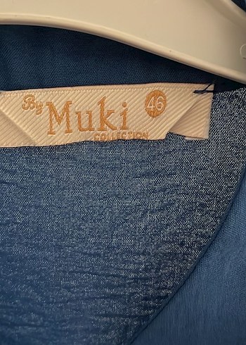 Mavi Keten  , Fırfırlı, Kısa Kollu - Görsel 4