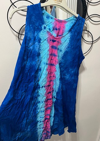 Renkli Batik Desenli elbise - Görsel 2