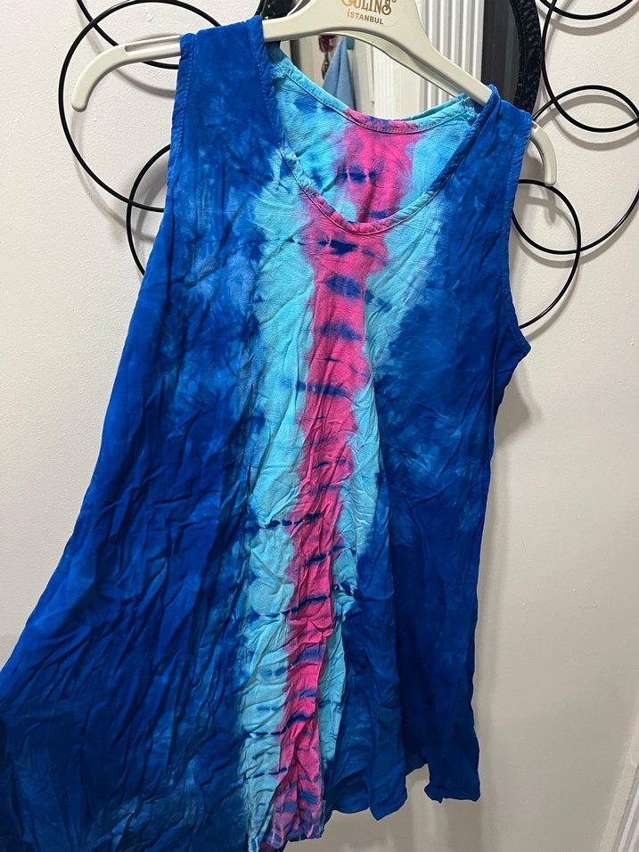 Renkli Batik Desenli elbise - Görsel 2