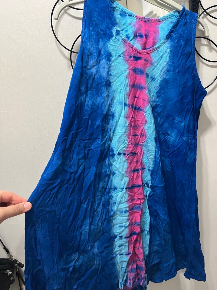 Renkli Batik Desenli elbise - Görsel 3