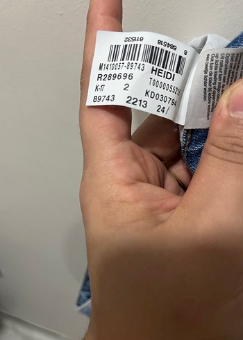 Kadın Gri Baskılı Denim Pantolon - Görsel 2