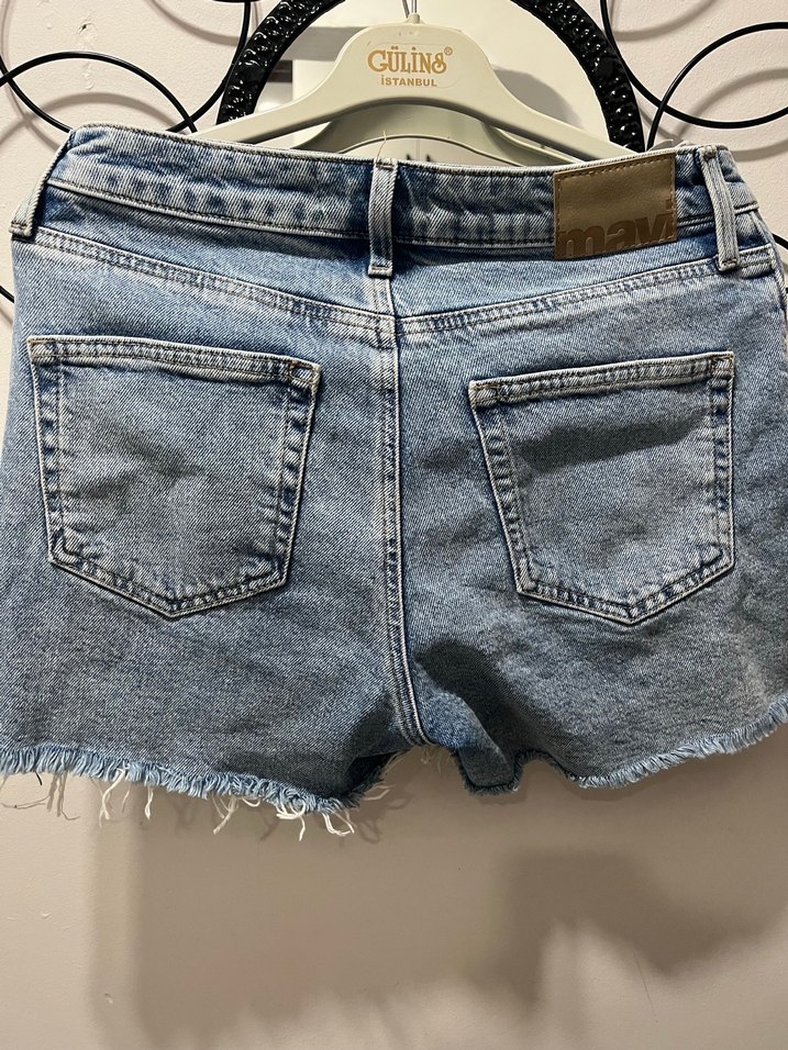 Kadın Gri Baskılı Denim Pantolon - Görsel 5