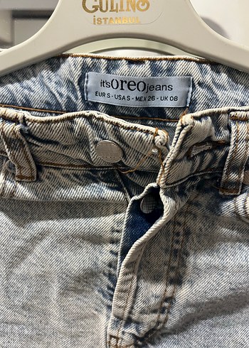 Yırtık Detaylı Uzun Mavi Denim etek - Görsel 2
