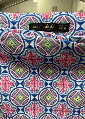 Renkli Pilili Bohem Midi Eteği - Görsel 2