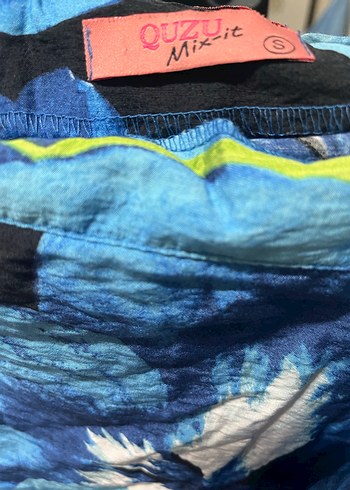 Koyu Mavi Batik Desenli Bohem etek - Görsel 4