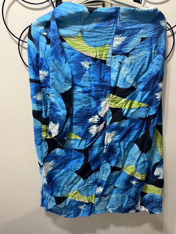 Koyu Mavi Batik Desenli Bohem etek - Görsel 3