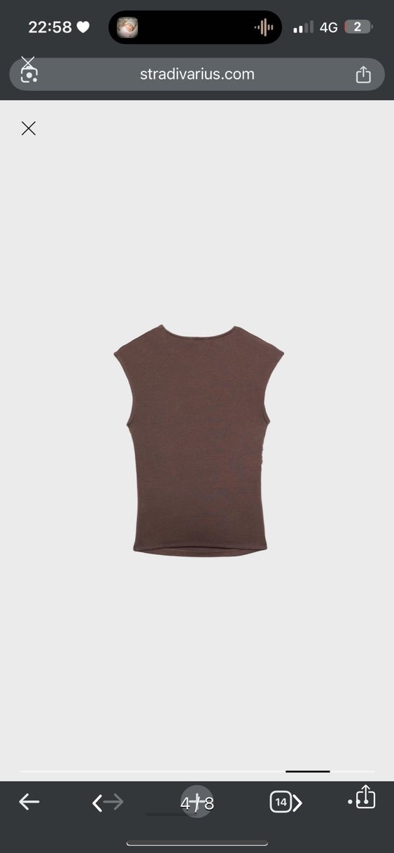 Kahverengi Kolsuz Crop Top - Görsel 2