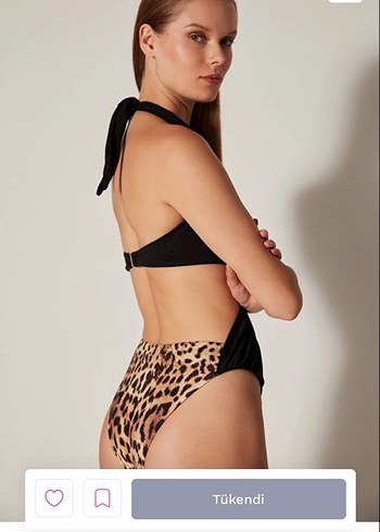 Leopar Desenli Siyah Kemerli Mini Mayo - Görsel 4