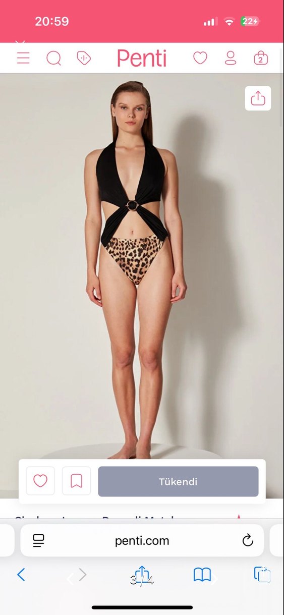 Leopar Desenli Siyah Kemerli Mini Mayo - Görsel 3