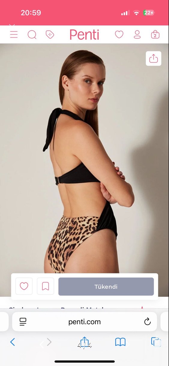 Leopar Desenli Siyah Kemerli Mini Mayo - Görsel 4