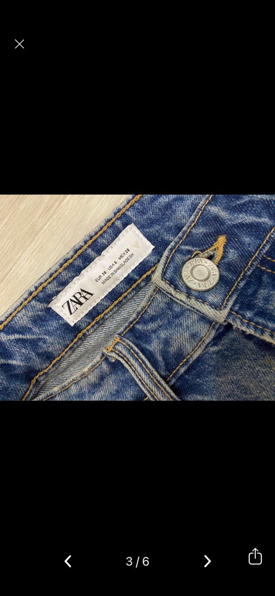 Zara mom jean şort - Görsel 3