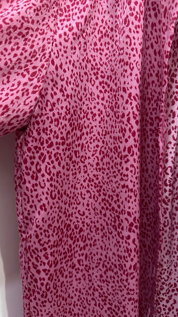 Kadın Pembe Düğmeli Uzun Kollu Gömlek - Görsel 3