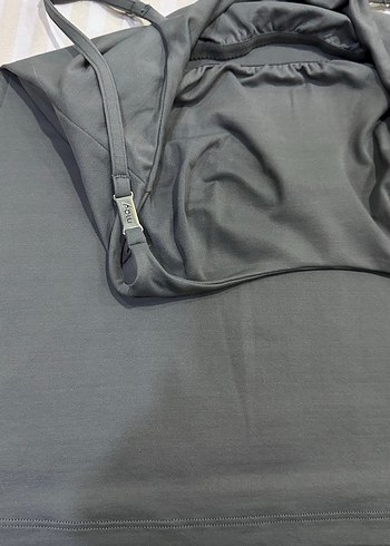 Gri İnce Askılı Kadın Atlet - Görsel 3