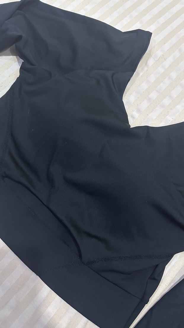 Siyah Uzun Kollu Crop Atlet bluz - Görsel 5