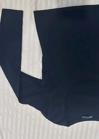 Siyah Pamuklu Kadın Uzun Kollu bluz - Görsel 4