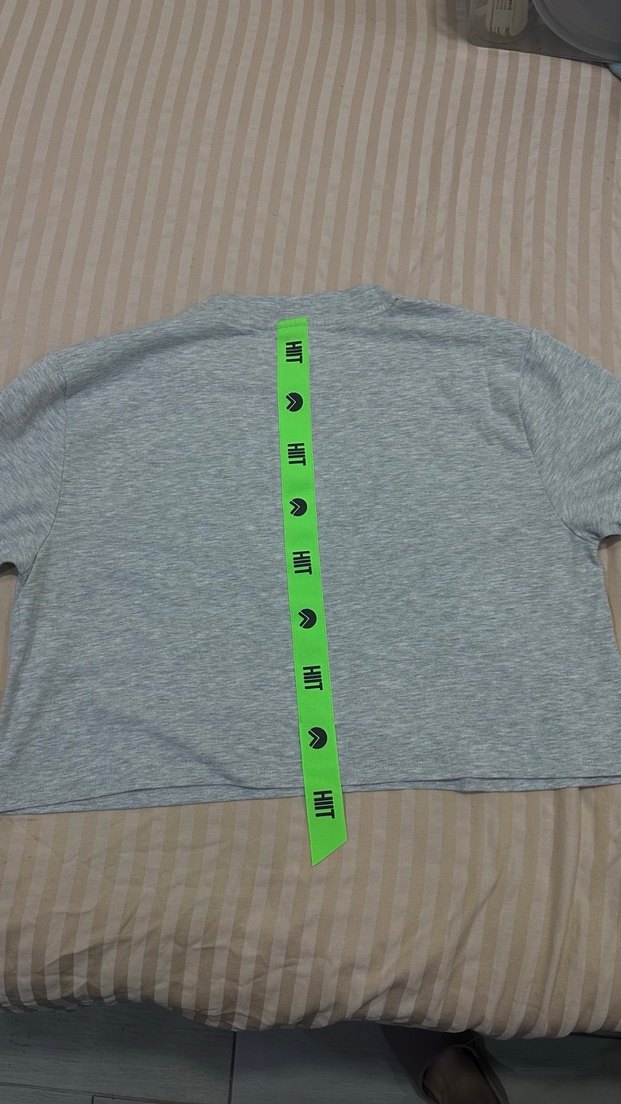 Gri Kadın Baskılı Crop Tişört - Görsel 4