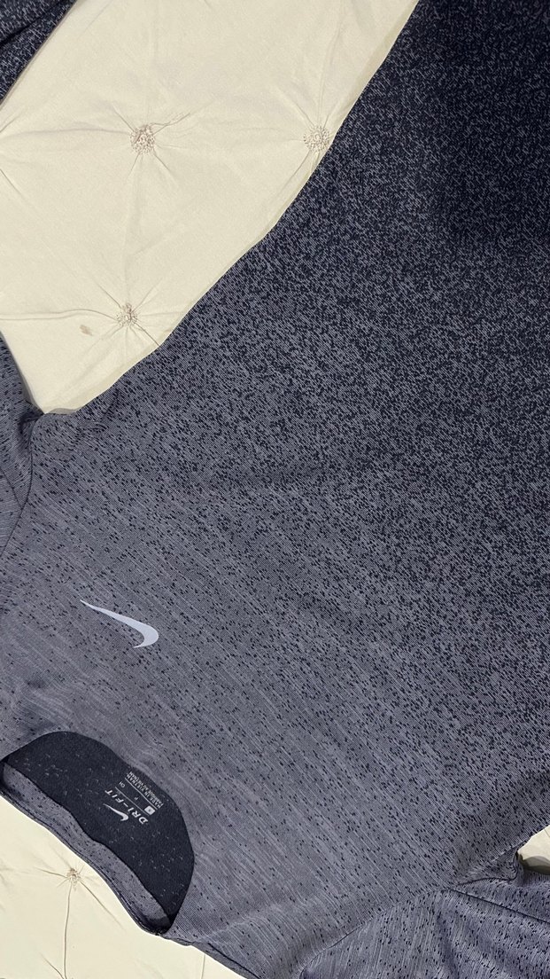 Nike Lacivert Melanj Uzun Kollu Spor Tişört — görsel 3/5