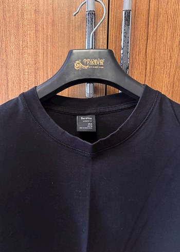 Erkek Siyah Salaş Bisiklet Yaka Tişört - Görsel 2