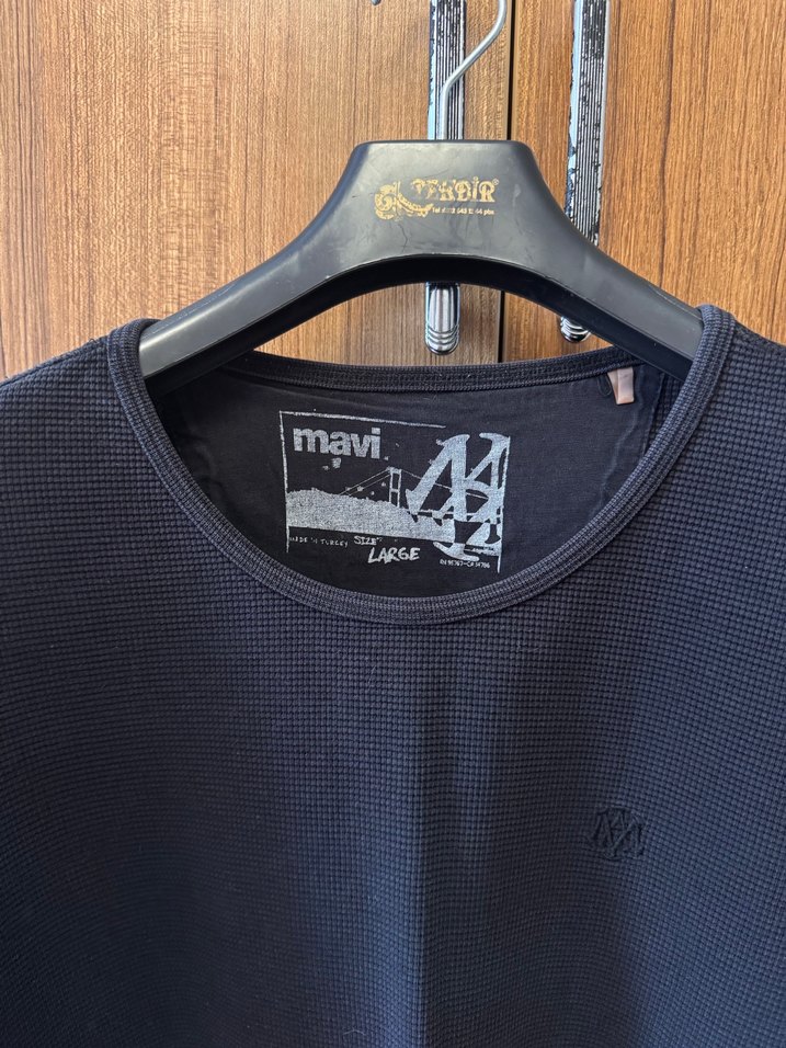 Siyah Erkek Sweatshirt, Bisiklet Yaka, Rahat Kesim - Görsel 2