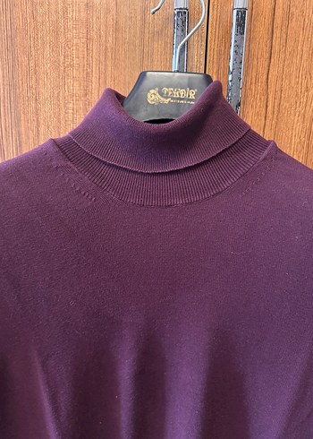 Bordo Erkek Boğazlı Kazak - Görsel 2