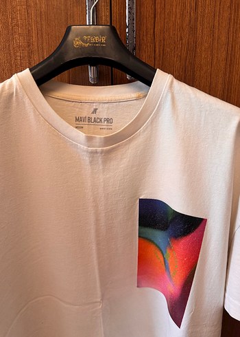 Beyaz Baskılı Erkek Tişört - Görsel 2