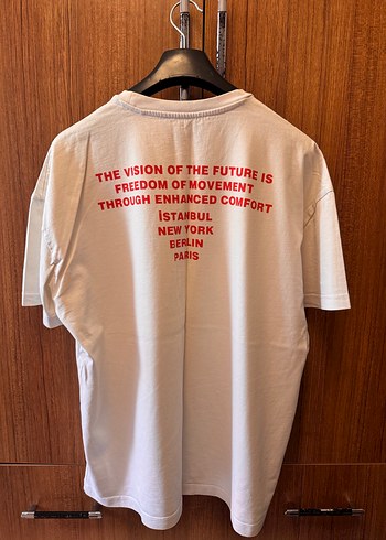 Beyaz Baskılı Erkek Tişört - Görsel 3