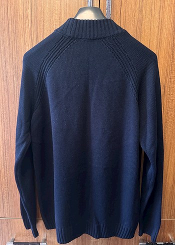 Lacivert Erkek Yarım Boğazlı Kazak - Görsel 3