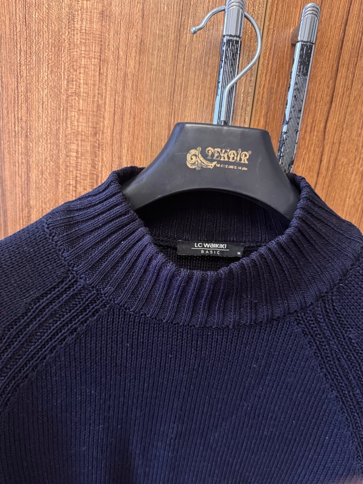 Lacivert Erkek Yarım Boğazlı Kazak - Görsel 2